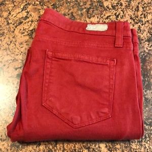 Paige crop Jean 28 burnt orange